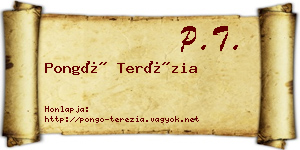 Pongó Terézia névjegykártya