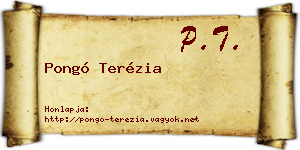 Pongó Terézia névjegykártya