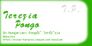 terezia pongo business card